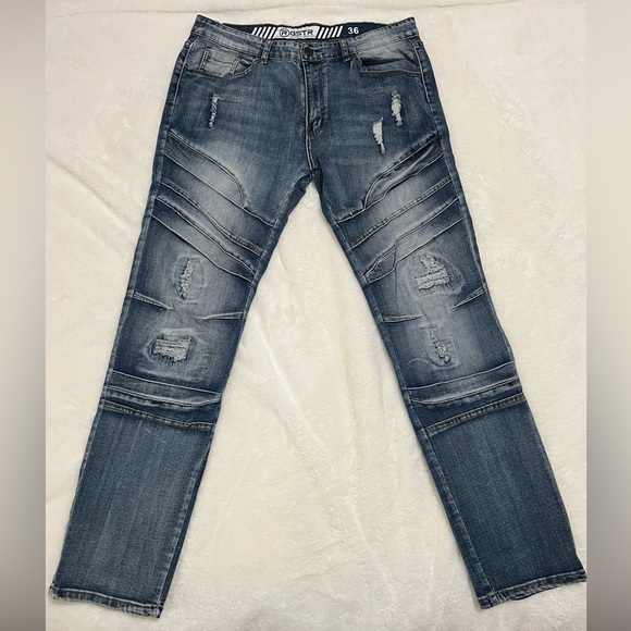 RGSTR Men’s Skinny Motto Distressed Jeans, LightWash Size 36x30 - Picture 2 of 16